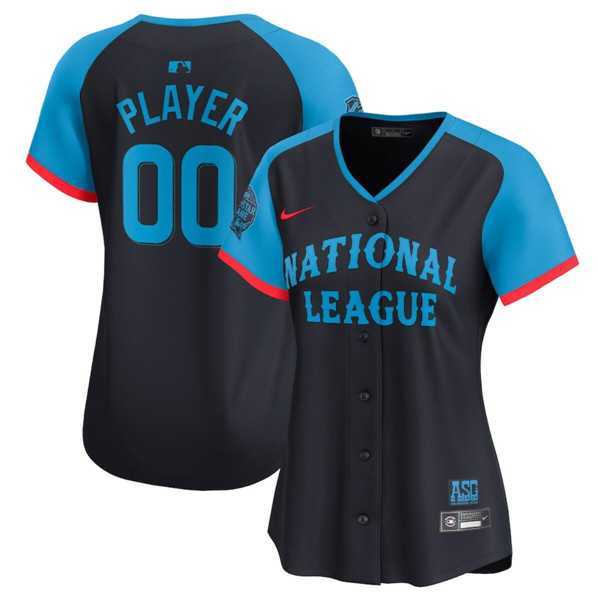 Womens National League Active Player Custom Navy 2024 All-Star Limited Stitched Baseball Jersey(Run Small)->customized mlb jersey->Custom Jersey